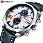 Curren Men Watch Multifunction Leather Wristwatch Business Male Weekdate Watch