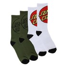 Santa Cruz Skateboards Socks Big Cruz 2-pack White army Multi