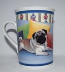 Danbury Mint Purely Pugs Collection  sitting Pretty  Porcelain Coffee Cup Mug
