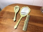 Vintage Art Deco Celluloid bakelite Pearlized 9 Pc Vanity Set