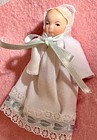 Vintage Jointed Bisque Baby Doll In Victorian Gown 1 12 Dollhouse Miniature