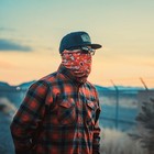 Motorcycle Outdoor Face Mask - Paisley Motorcycle Ski Snowboard Winter Face Red