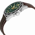 Seiko Kinetic Green Dial Brown Leather Men s Watch Ska791