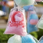 Clear Or  Printed Clear Cotton Candy Bags With Twist Ties Hanging Bundles