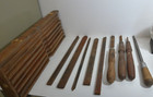 Vintage Mixed Lot Unbranded Wood Lathe Turning Chisel Carving Tool Disstron File