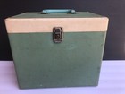 Singer 221k White Featherweight Sewing Machine With Green Case - Tested - Works 