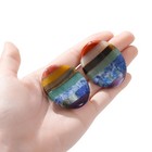 Nukayai 7 Chakra Worry Stone Healing Crystal   anxiety 7chakra Oval Shaped