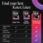 Kotex Flat Liners Light Absorbency Extra Coverage 104 Count