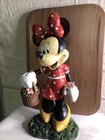 Disney  minnie Mouse With Basket  Polyresin 12 5  Garden Statue