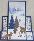 Stampin  Up  Card Kit Christmas In July Regal Reindeer   Fox Friend Blue Trees