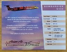 Horizon Air Alaska Airlines Bombardier Q400 Collector Card 25 Years Anniversry