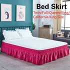 Solid Elastic Lace Bed Skirt Embroidery Bedding Decor Full queen king Size
