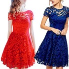 Hot Women Lace Short Dress Prom Evening Party Cocktail Bridesmaid Wedding Us