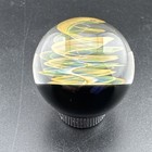 Contemporary Handmade Art Glass Marble 1 13  Densely Fumed Twisty Swirl Core Mib