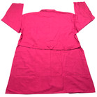Lab Coat Unisex  xl  Pink 3 Pockets Plastic Buttons Long Sleeves Medical