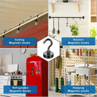 Black Magnetic Hooks  30lbs Strong Magnetic Hooks Heavy Duty With Epoxy Coating