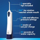Waterpik Cordless Water Flosser Wp-360w White Rechargeable Open Box