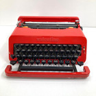 Olivetti Valentine Typewriter Red With Case Rare Collectible Made In Italy Used