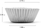 200 Pcs Silver Foil Cupcake Liners Standard Baking Cups Muffin Paper Cases