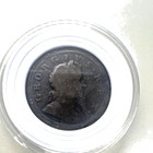 1724 England Copper Farthing Coin George Iv Britannia Circulated Great Condition