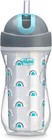 Insulated Straw Sippy Cup 12    9oz Toddler Training Cup With Spill-free Flip   