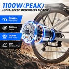 New Tst Electric Bike 1100w Peak Long Range 60miles 7-speed City Electric Bike
