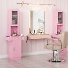 Salon Station For Hair Stylist barber Beauty Spa Storage Cabinet Equipment Pink