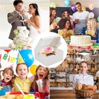 30 Pcs 6x6x3in White Bakery Boxes With Window Stickers For Cookies Pastries
