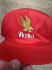 Vintage Winston Cigarettes Nascar Snapback Hat Red Gold Eagle New
