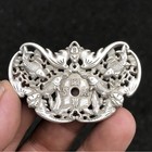 Chinese Old Antique Collection Tibetan Silver Hand Carved Bat Carp Pendant Us