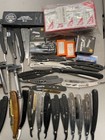 Assorted Lot Of Straight Edge Razors  Safety Razors  Razor Blades