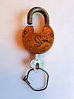 Vintage Brass Slaymaker Padlock Lock With Key