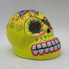 Alebrije Oaxacan Hand Painted Day Of The Dead Skull Mexico Ceramic Folk Art
