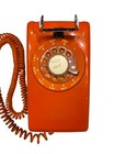 Vintage Mcm Stromberg Carlson Orange Rotary Wall Telephone