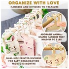 Kit Wooden Baby Shower Crate Closet With Clothes Hangers   Dividers  Large Gift