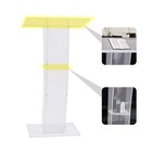 Acrylic Clear Podium Plexiglass Pulpit School Conference Church Curve Lectern Us