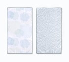 Nwt Norwex Tea Towels Set Of 2 Blue Blossoms Brushstrokes Kitchen Dish Cloth New