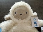 Carters Plush Baby Lamb Security Blanket Lovey Soother Teether Toy Cream White