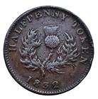 1832 Canada Nova Scotia Halfpenny Copper Cent Vf-xf