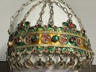 Vintage Moroccan Wedding Jewelry Amazigh Headdress Taounza Crown Bracelet Set