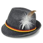 Adult Felt Swiss German Alpine Bavarian Oktoberfest Hat Cap Small