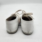 Vintage Baby Sz 4 5 White Leather Walking Shoes High Top Hard Bottom Lace Up A