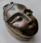 Antique Brass Or Bronze Indian Lady Face Buddah Type Box