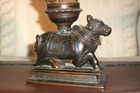 Antique Bronze India Nandi Bull Incense Burner
