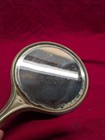 Vintage Art Nouveau Epns Silver Hand Vanity Dressing Mirror 11  Long  6  Dia 