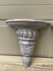 Vintage Ornate Pillar Style Hand Carved Solid Wood Wall Shelf Wall Corbel 2 Set