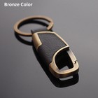 Men s Women s Leather Clip Keychain Car Key Ring Fob Holder Bronze Gift Us Stock