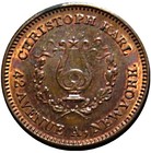  1860 s  New York Ny-630-am-1a  r-2  Liquors Christoph Karl Civil War Token