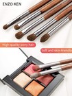 Enzo Ken Ez-ponyhair-7-01 Natural Pony Hair 7pc Eye Makeup Brush Set