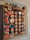 42 Antique Wooden Spools thread- Coats  clark  Bobbins More